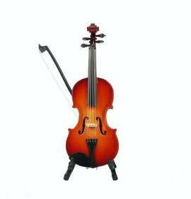 Violine 14 cm mit Bogen, Standfuß und Geschenkbox
