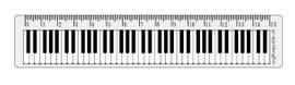 Lineal Tastatur 15 cm transparent