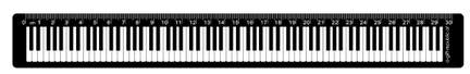 Ruler keybord 30cm black