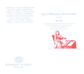 Select Preludes and Vollentarys