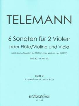 Telemann, G P: 6 Sonaten für 2 Violen Vol. 2