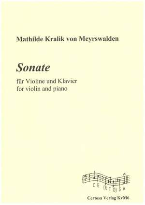 Kralik, M: Sonate