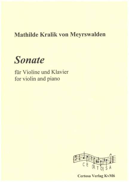 Kralik, M: Sonate