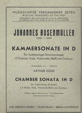 Rosenmueller, J: Kammersonate D-Dur für 5stg.