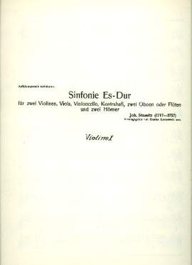 Stamitz, J W A: Sinfonie Es-Dur