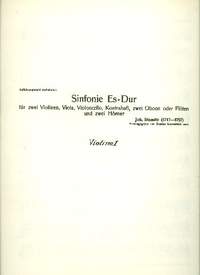 Stamitz, J W A: Sinfonie Es-Dur