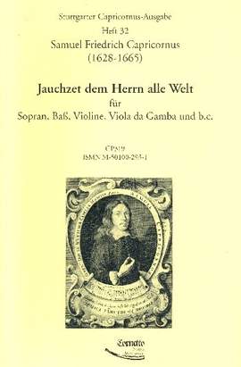 Capricornus, S F: Jauchzet dem Herren alle Welt für Sopran,