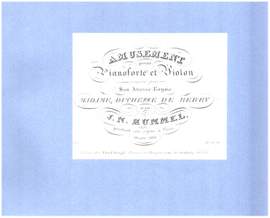 Hummel, J N: Amusement op.108