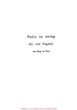 Voert, G T: Waltz in Swing
