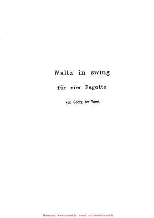 Voert, G T: Waltz in Swing