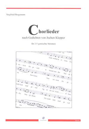 Bergemann, S: Chorlieder nach Gedichten von Jochen Klepper