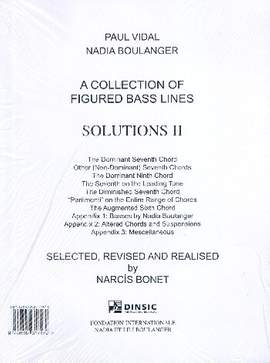 Vidal, P: A Collection of figured Bass Lines (with Solutions) vol.2