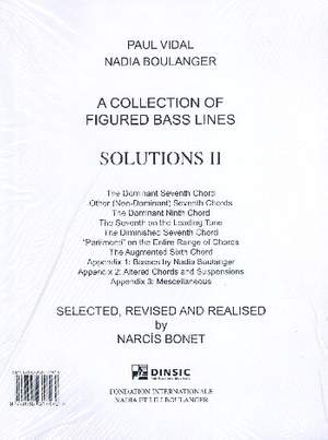 Vidal, P: A Collection of figured Bass Lines (with Solutions) vol.2