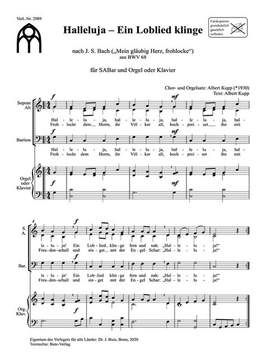 Kupp, A: Halleluja - Ein Loblied klinge