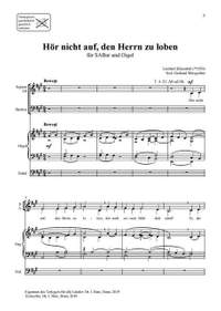 Kleesattel, L: Hör nicht auf, den Herrn zu loben