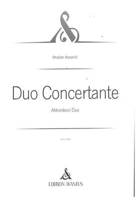 Kosoric, D: Duo concertante