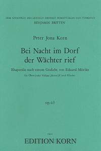 Korn, P J: Bei Nacht im Dorf der Wächter rief op.63