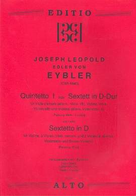 Eybler, J L E v: Quintett D-Dur Nr.1 (oder Sextett)