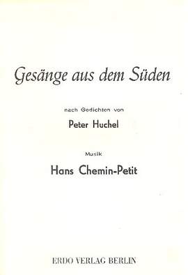 Chemin-Petit, H: Gesänge aus dem Süden nach