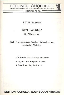 Seeger, P: Drei Gesänge . für Männerchor