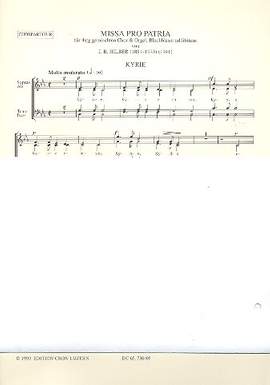 Hilber, J B: Missa pro patria