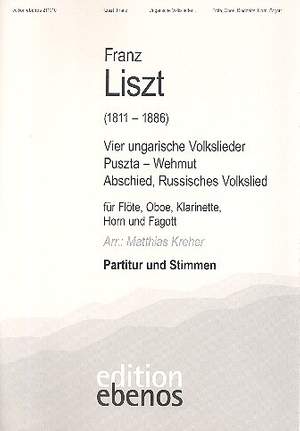 Liszt, F: 4 ungarische Volkslieder für Flöte, Oboe,