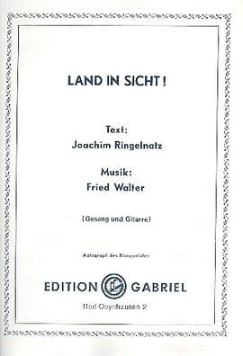 Walter, F: Land in Sicht für Melodieinstrument in C