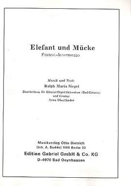 Siegel, R M: Elefant und Mücke