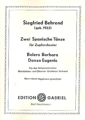 Behrend, S: 2 spanische Tänze