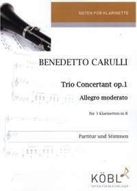 Carulli, B: Trio concertant op.1 für 3 Klarinetten