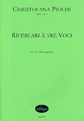Piochi, C: Ricercare à 3 voci op.9