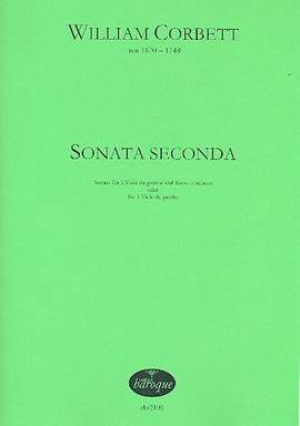 Corbett, W: Sonata seconda für 2 Viole da gamba und Bc