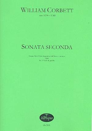 Corbett, W: Sonata seconda für 2 Viole da gamba und Bc