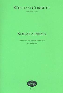 Corbett, W: Sonata prima für 2 Viole da gamba oder