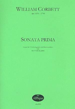Corbett, W: Sonata prima für 2 Viole da gamba oder