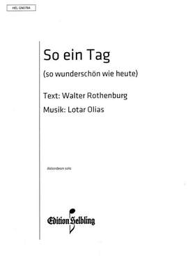 Olias, L: So ein Tag Foxtrot für Akkordeon mit