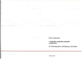 Haußmann, K: I undouble undouble undouble