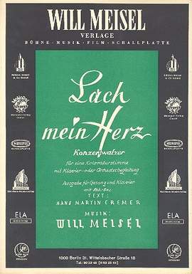 Meisel, W: Lach mein Herz: Einzelausgabe