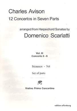 Avison, C: 12 Concertos in 7 Parts vol.3 (nos.5-6)