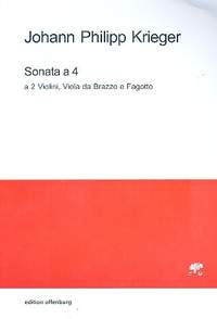Krieger, J P: Sonate a 4 für 2 Violinen, Viola und Fagott