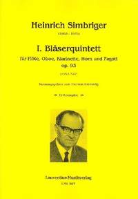Simbriger, H: Quintett Nr.1 op.93