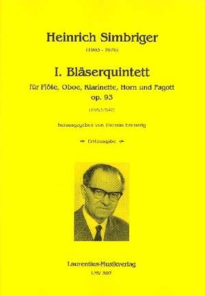 Simbriger, H: Quintett Nr.1 op.93