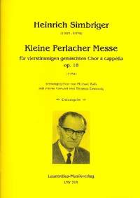 Simbriger, H: Kleine Perlacher Messe op.18
