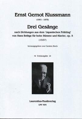 Klussmann, E G: 3 Gesänge op.5 (1937)