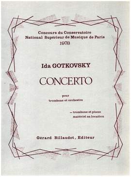 Gotkovsky, I: Concerto Pour Trombone Et Orchestre