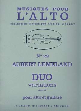 Lemeland, A: Duo variations op.77 pour alto et guitare