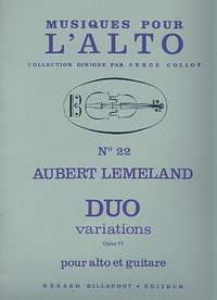 Lemeland, A: Duo variations op.77 pour alto et guitare