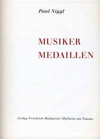 Niggl, P: Musikermedaillen Band 1