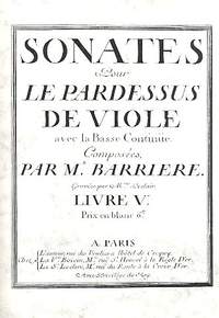 Barrière, J: Sonates op.5