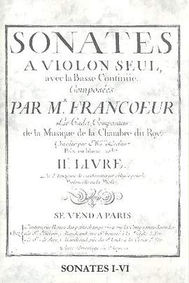 Francoeur: Sonates no.1-6 a violon et Bc